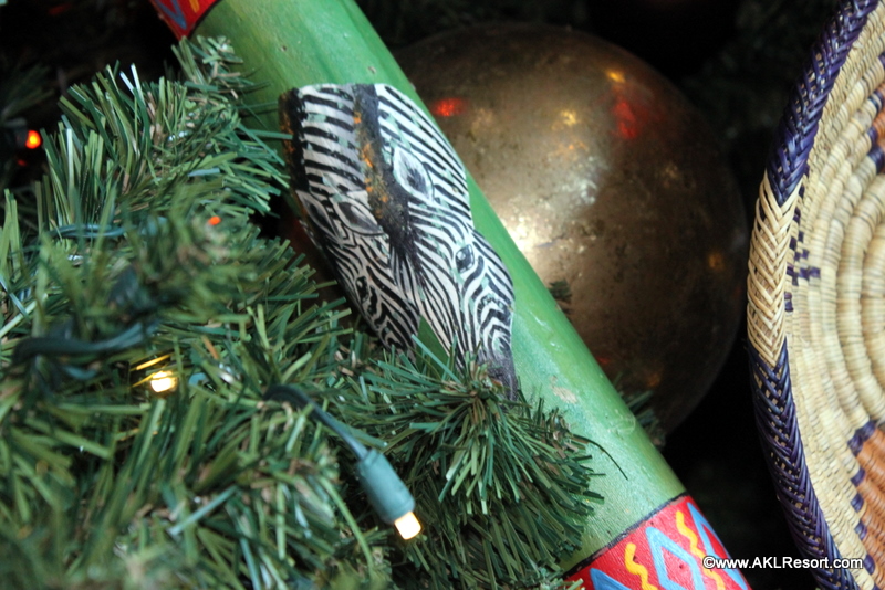 Zebra ornament on main tree